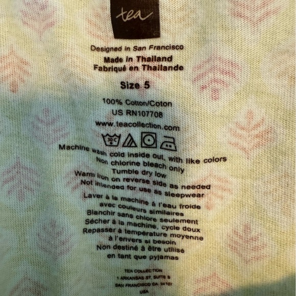 Tea Girls Yellow Dress with Floral detail - Picture 5 of 5